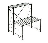 Étagère pour plantes en métal 2 niveaux D47037