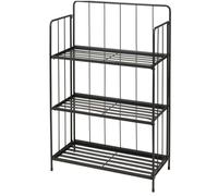 Étagère pour plantes en métal noir 58x27x90cm