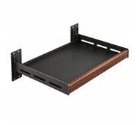 Étagère pour Projecteur Robuste, Étagère Murale Simple En Noyer, Noire, Pour Vidéoprojecteur, 40 × 35 Cm