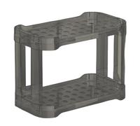 Étagère pour toilettes de salle de bain, étagère pour toilettes de comptoir, étagère pour rangement d'articles de toilette à 2 niveaux pour salle de douche, petite étagère pour organisation des soins