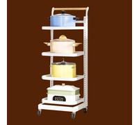 Étagère profonde sous l'armoire pour casseroles et poêles - Gain de place avec 4 planches blanches - Parfait pour la cuisine