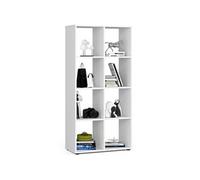 Etagère QUAD Blanche 70,5 cm façade Blanche 8 étagères 70,5x33x144 cm