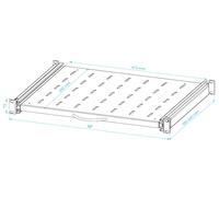 Stalflex Étagère Rack Serveur 1U Extensible - Etagere 19 Pouces pour Baie Informatique