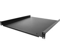 Étagère Rack 19 Pouces 1U - Plateau Rackable Universel - Étagère Cantilever Baie De Bras 19" - Rangement Rack - 25Kg - Profondeur 50Cm (20") - Noir (Shelf-1U-20-Fixed-S)[Video3777]