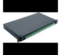 Étagère rack Helos 375555 1U 19 pouces en acier noir pour montage en baie serveur