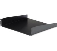 Étagère Rack Serveur 2U - Étagère Cantilever Universelle Pour Armoire Rack D'Équipement Réseau 19"" - Acier Haute Résistance - Poids 20Kg - Profondeur De 16"", Noir (Cabshelf)[Video3781]