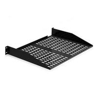 Pyle Étagère Rack Serveur 2U, Plateau Cantilever Ventilé Universel, Montage en Porte-à-Faux, Étagère pour Armoire 48.26 cm, Tablette pour Serveur, Universel Rack d'Équipement, Noir, 1 unité