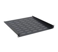 Etagère Rackable 19 Pouces 1U Profondeur 450 mm - Tablette Fixe pour Baie de Brassage, Coffret, Armoire Rack 19’’ - Fixation Avant - Noir