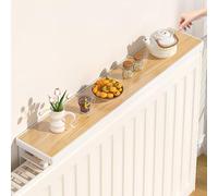 Etagere Radiateur à Poser Sans Percer, 40/50/60 cm Tablette Radiateur Bois, Étagère Cache Radiateur Moderne - Anti-Fumé/Poussière pour Rangement et DéCoration, Optimiser L'espace(Blanc,60 cm/23.6 in)
