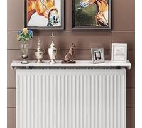 Etagere Radiateur à Poser sans Percer, Cache Radiateur en Aluminium Tablette Radiateur Flottantes Blanc pour Le Rangement et la Décoration, Charge Maximale 28kg,W 15cm/6in; L 55cm/21.7in