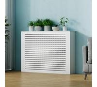 Etagere Radiateur Blanche, MDF Couverture De Radiateur,Cache Radiateur Storage Rack, Décoration De Cloison Au Dessus De Hotte Chauffante, Pour Bureau À Domicile, Cuisine(23.6*27.5*9.8in/60*70*25cm)