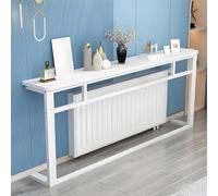 Etagere Radiateur pour Radiateur, Table Basse Derrière Canapé, Console D'entrée, Hauteur 80 cm, Idéale pour le Salon, la Chambre ou le Bureau. Décoration et Chauffage(White+White,150*20cm/59*8in)
