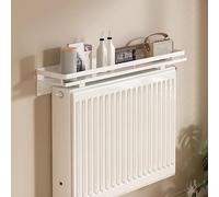 Etagere Radiateur sans Percer,ÉtagèRe Tablette De Radiateur,pour Le Rangement et la Décoration,Avec garde-corps, design à coins arrondis,pour Bureau à Domicile.(80cm)