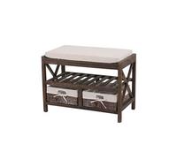 Etagère / range-chaussures / banc, 45x65x34cm, shabby chic, vintage marron
