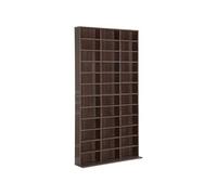 HomCom Étagère CD/DVD pour 1116 CDs 33 compartiments réglables 102×24×195 cm Marron