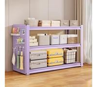 Etagere Rangement Cuisine Metallique Étagères Réglables Capacité de Charge Élevée Etagere Atelier Rayonnage avec Panneau Perforé pour Cuisine Garage Cellier Chambre(A,90x30x103cm/35x12x41in)