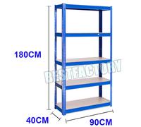 Etagère Rangement Garage Atelier 5 Niveaux Charge Lourde Clipsable Metallique