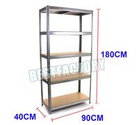 Etagère Rangement Garage Atelier 5 Niveaux Charge Lourde Clipsable Metallique