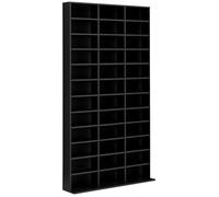 HomCom Étagère CD/DVD Meuble de rangement pour 1116 CDs 33 compartiments réglables 102 x 24 Noir