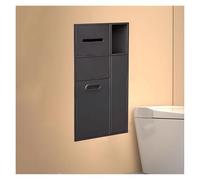 Étagère Rangement Murale Niche de Douche, Carrelée, Salle d'eau, Alcôve, Niche, Baignoire en Acier Inoxydable, Porte-Papier Toilette Mural, Support de Mural, Poubelle, Brosse Intégrée pour C