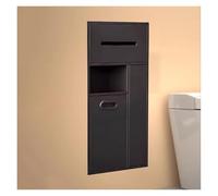 Étagère Rangement Murale Niche de Douche, Carrelée, Salle d'eau, Alcôve, Niche, Baignoire en Acier Inoxydable, Porte-Papier Toilette Mural, Support de Mural, Poubelle, Brosse Intégrée pour C