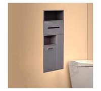 Étagère Rangement Murale Niche de Douche, Carrelée, Salle d'eau, Alcôve, Niche, Baignoire en Acier Inoxydable, Porte-Papier Toilette Mural, Support de Mural, Poubelle, Brosse Intégrée pour C