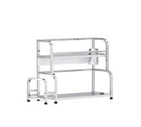 Etagere Rangement pour Cuisine Salle à Manger Étagère de Rangement de Cuisine en Acier Inoxydable, Support de Rangement pour bocaux d'assaisonnement, épices, Baguettes, Couteaux, Organisateur de Bar,
