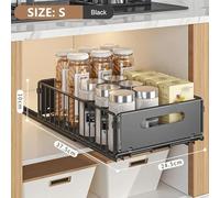 Etagere Rangement pour Cuisine Salle à manger Étagère de rangement de cuisine, organiseur d'armoire coulissant, tiroir coulissant, plateau de rangement pour bouteilles d'assaisonnement, étagère de ran