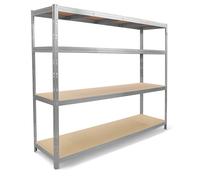 Étagère rangement pour établi, entrepôt, garage et atelier - 2 00 x 237 cm -EURO VANADIUM - 4 niveaux - Capacité 1400 kg