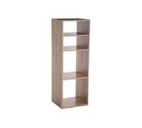 Atmosphera Étagère rectangulaire 4 cases Mix Couleur bois L.34,5×P.32×H.100,5 cm Marron, Marron G