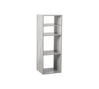 Atmosphera Étagère colonne modulable Mix'n Modul – Effet chêne gris, 4 cases, H 100,5 cm