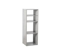 - Etagère rectangulaire 4 cases Mix - Gris - L. 34,5 x P. 32 x H. 100,5 cm