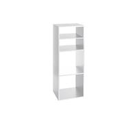 - Etagère rectangulaire 4 cases Mix - H. 100,5 cm - Blanc - Mix