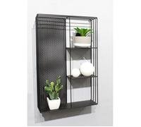 Etagère rectangulaire murale en métal noir 60 x 40 cm - LINE Meubletmoi
