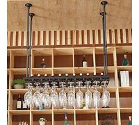 Étagère réglable en métal pour bouteilles de vin et verres - Gain de place sous l'armoire pour cuisine, bar et pub