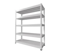 Étagère réglable en métal robuste à 5 niveaux pour un rangement organisé dans la cuisine, le garde-manger et le garage