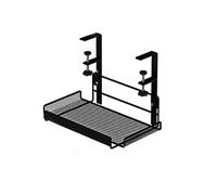 Étagère réglable sous la table pour économiser de l'espace - S'adapte à la plupart des tables - Pas de perçage nécessaire - Pince torsadée en métal - Idéale pour une utilisation en intérieur/extérieur