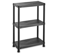 iTools - Etagère résine Noire 3 tablettes L61xP31xH95 cm Charge 30kg par étage