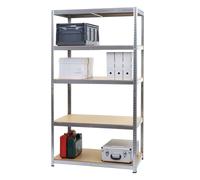 Etagère Robuste Hwc-E33, Pour Rangement,Acier,Charge Maximale 875 Kg, 5 Étagères Galvanisé 200x100x60cm Multicolore