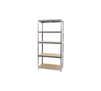 Etagère Robuste Hwc-E33, Pour Rangement,Acier,Charge Maximale 875 Kg, 5 Étagères Galvanisé 200x100x60cm Multicolore