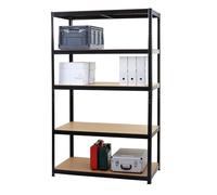 Mendler Etagère Robuste HWC-E33, pour Rangement,Acier,Charge maximale 875 kg, 5 étagères - Noir 200x120x60cm