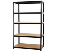 Etagère robuste MENDLER HWC-E33, pour rangement,acier,charge maximale 875 kg, 5 étagères noir 200x120x60cm Noir G