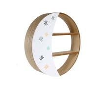 The Home Deco Factory - Etagère ronde avec demi-lune en bois Blanc G