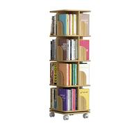 Étagère rotative à 360° en bois massif pour livres pour enfants, encourage l'intérêt de la lecture, design durable, solution de rangement peu encombrante pour salle de jeux ou crèche