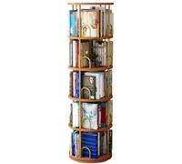 Étagère rotative à 4/5/6 niveaux, affichage à 360 °, étagère empilable, tour de lit, chambre à coucher, salle d'étude, salon noir, marron, or, blanc (couleur : noir, taille : 5 étages)