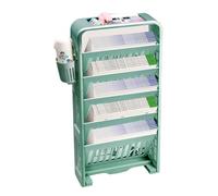 Étagère rotative à roulettes multifonction en plastique amovible pour un rangement et une présentation faciles (vert)