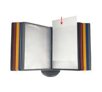 Étagère rotative durable pour catalogue, organiseur de référence de table, 20 panneaux, capacité de 40 feuilles, porte-documents de bureau multifonction