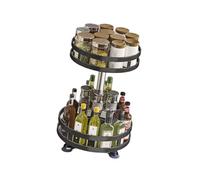 Étagère rotative ronde réglable en métal pour comptoir de cuisine, salle de bain, base stable, présentoir rotatif pour produits cosmétiques