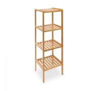 Relaxdays 10013497 Étagère en Bambou pour Salle de Bain 4 Niveaux 33 x 33 x 110 cm
