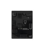 Etagere Salle De Bain Support de Rangement for Support Mural, Bureaux, Cuisines, Organisateur d'ateliers, salles de Bains, différentes Formes, Tailles, Crochets, Clips(Black)